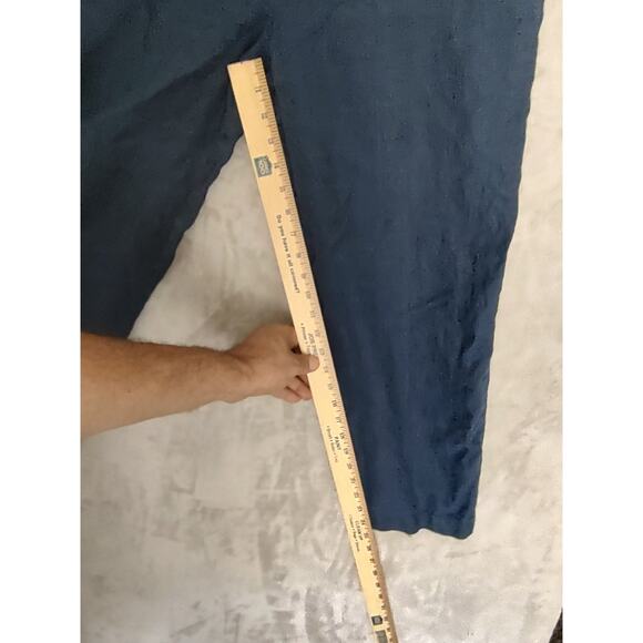 Willi Wear Women's Blue 100% Linen Pull On Pants Size M Slash Pockets Drawstring - Picture 6 of 10
